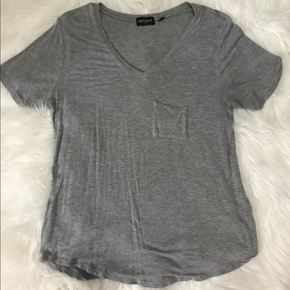 Women’s Gray V-Neck Shirt
